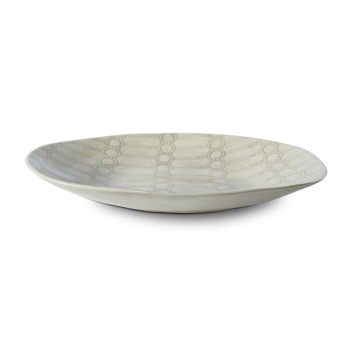 Pebble Oval Warm Grey Lace, Serving Dish - Wonki Ware Australia
