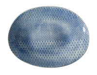 Pebble Oval Blue Lace, Serving Dish - Wonki Ware Australia
