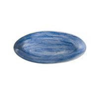 Bamboo Platter Blue Wash