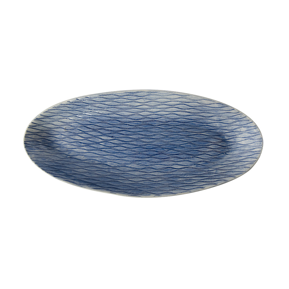 Bamboo Platter Blue Lace, Platters - Wonki Ware Australia