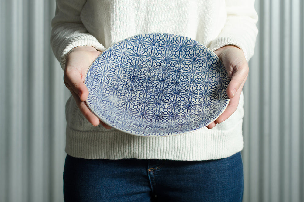 Entree Plate Blue Wash