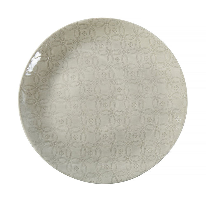 Cheese Plate Warm Grey Lace