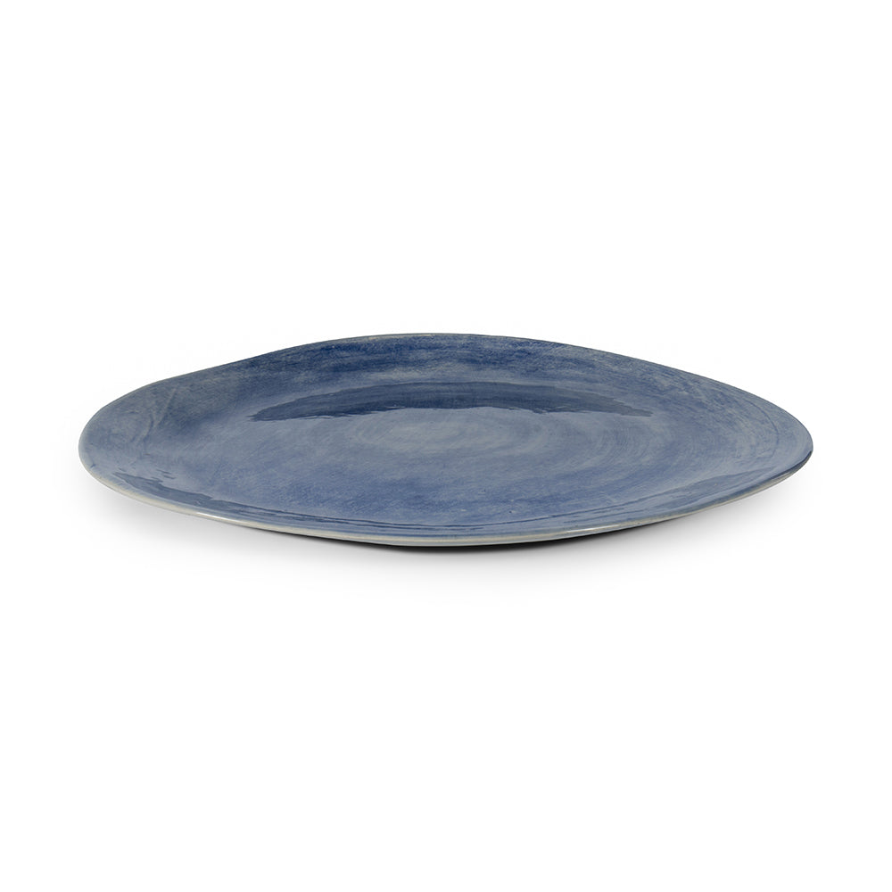 Cake Plate Blue Wash, Platters - Wonki Ware Australia