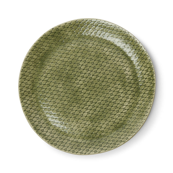Cheese Plate Dark Green Lace